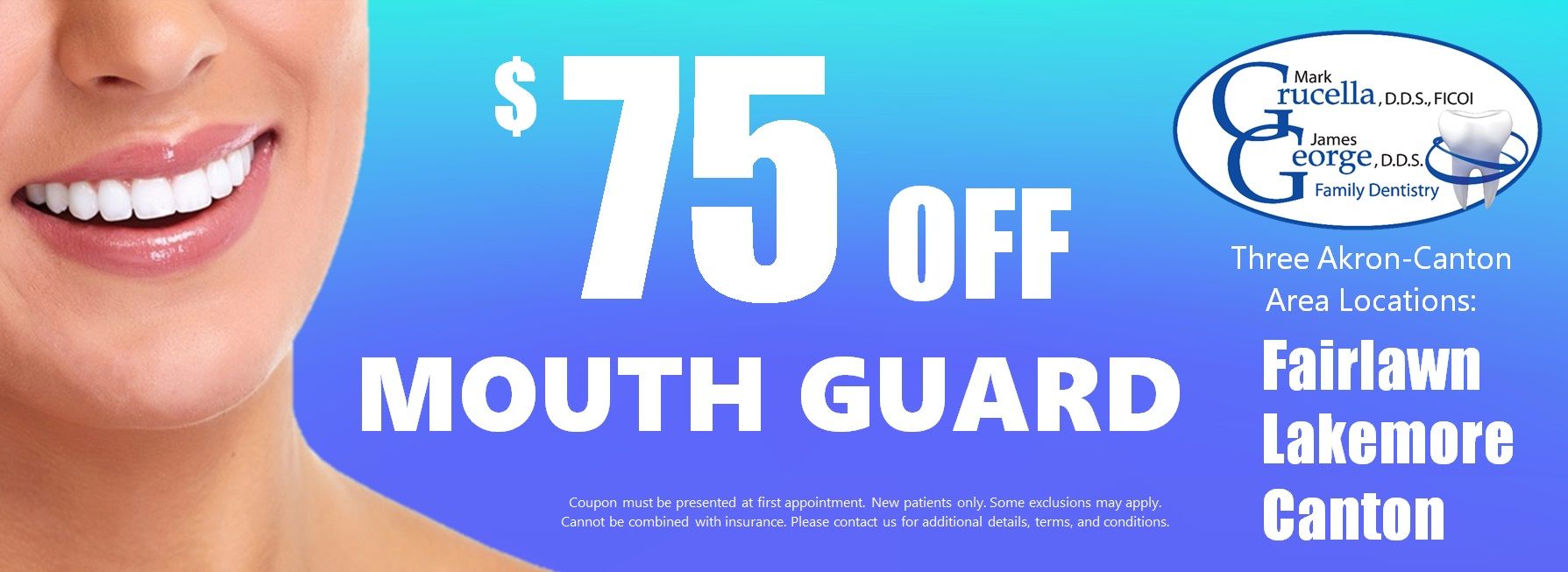 $75 OFF Mouth Guard