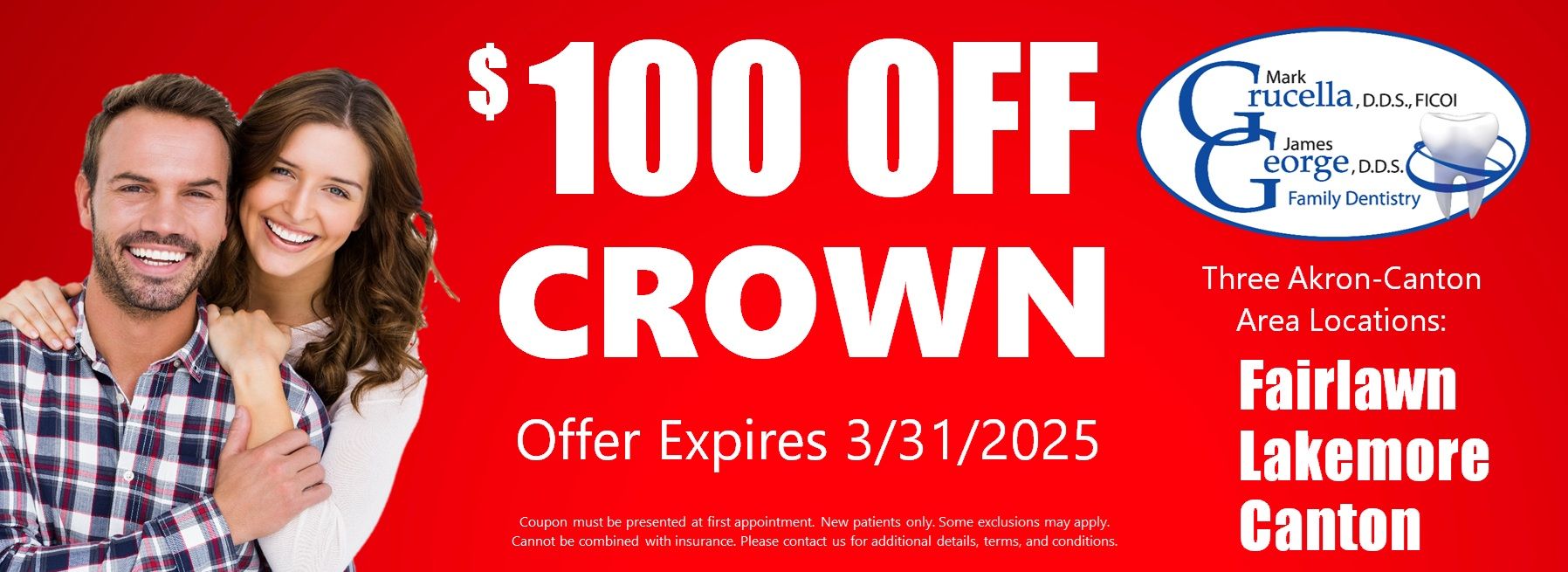 Coupon 100 Dollars Off Dental Crown