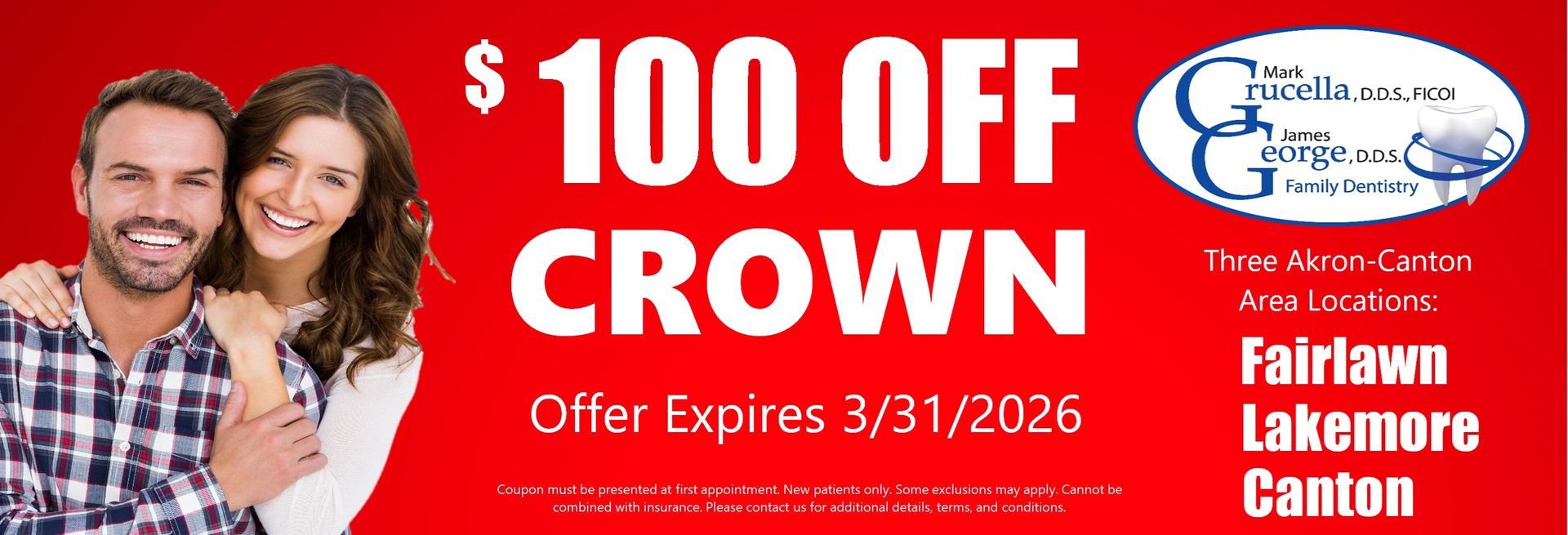 Coupon 100 Dollars Off Dental Crown