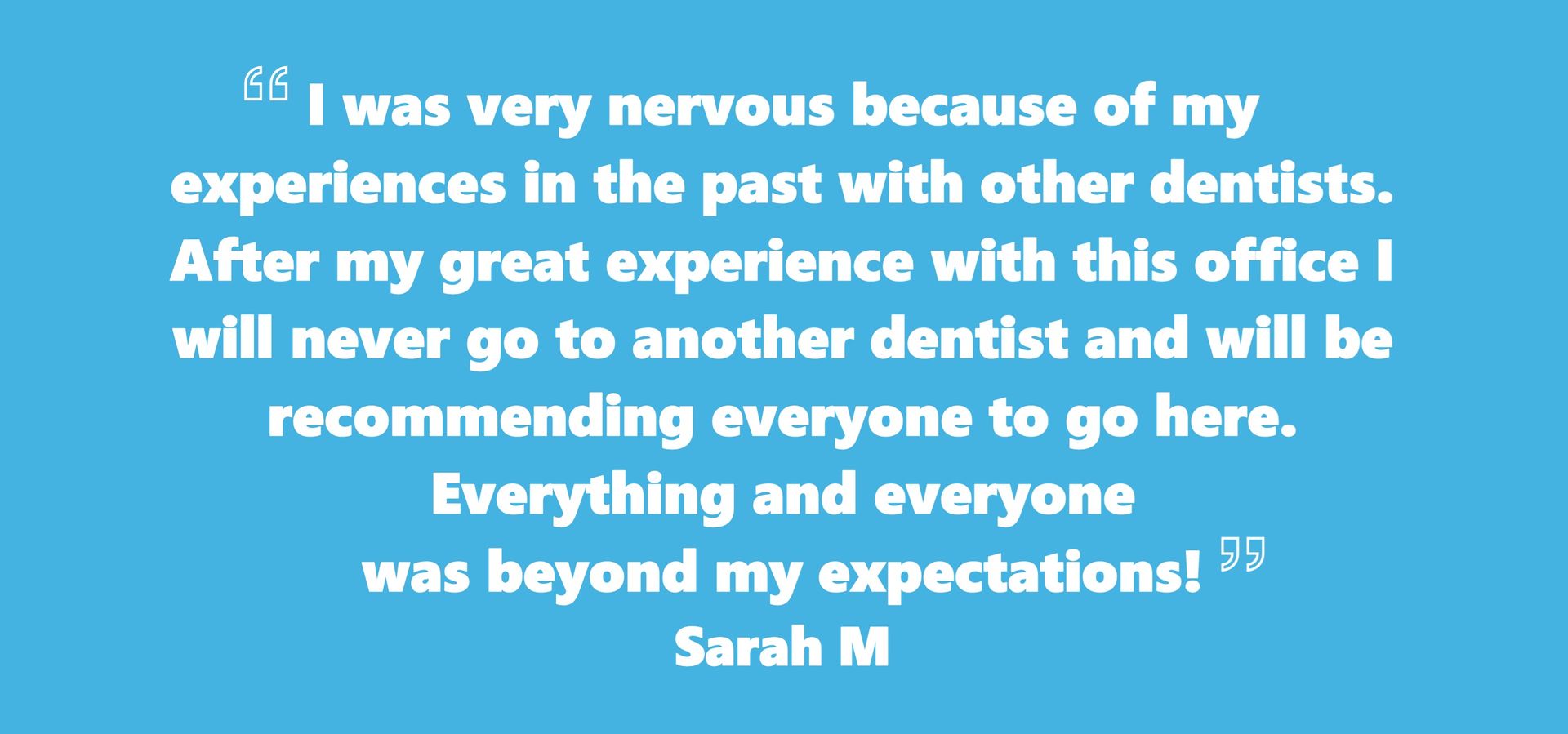 Dentist Patient Review Sarah