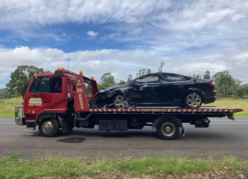 Car Crashed into Creek — Alpine Towing Services in Lismore, NSW