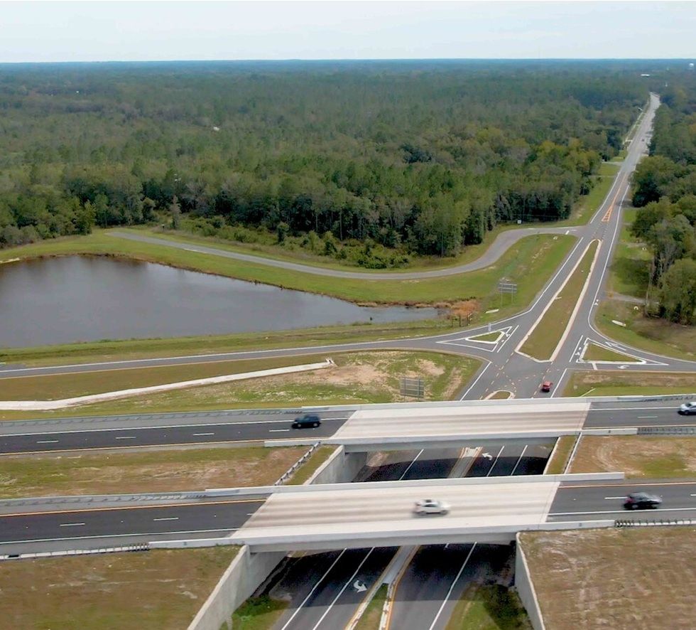 Aerial view of Stonecrest Horizon Starke property on FL-16