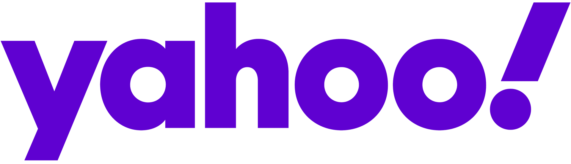 The Yahoo logo in purple text.