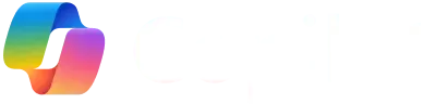 Logo of a colorful infinity loop with white text to the right.