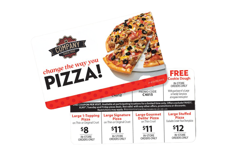 Fund raising cards, coupon cards, credit card size coupons