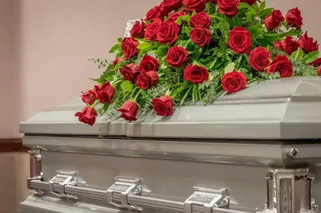 Golden sunlight filters through tall grasses by a calm, reflective lake surrounded by lush green trees at sunset.