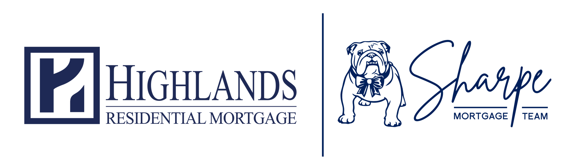A logo for highlands and the sharpe mortgage team