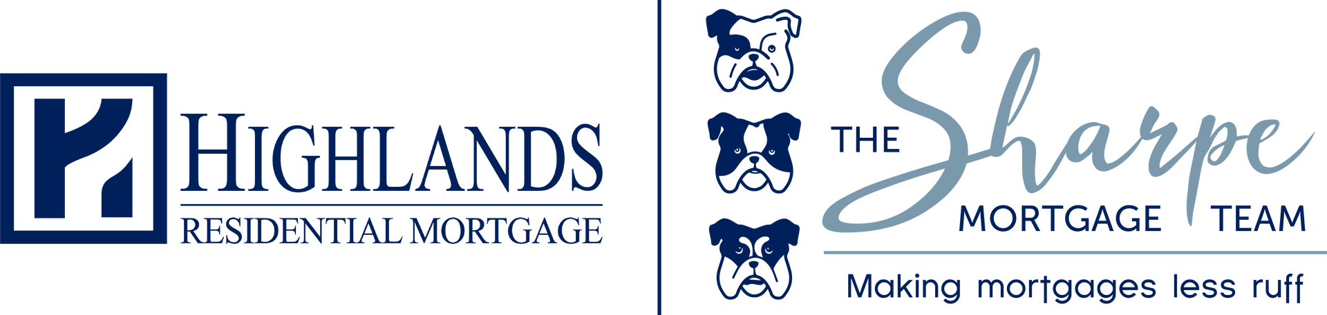 A logo for highlands and the sharpe mortgage team