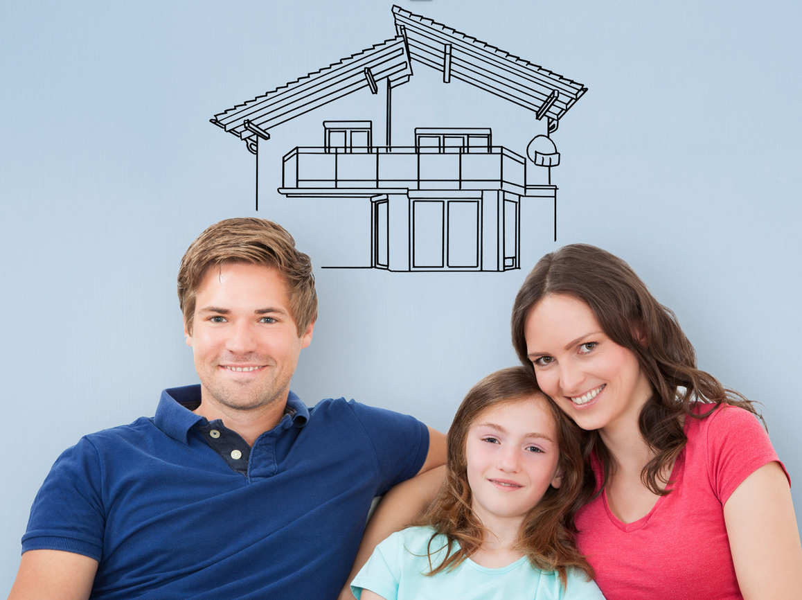 Happy family enjoying their new home financed through The Sharpe Mortgage Team