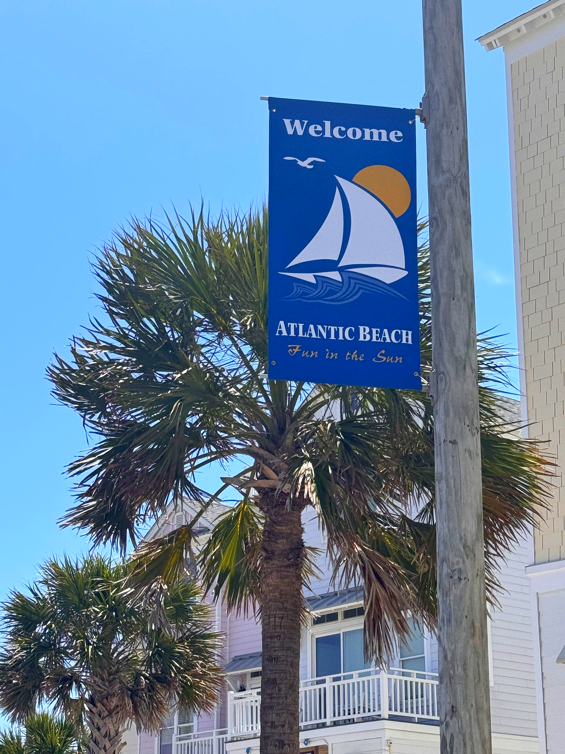 Pole sign that says 