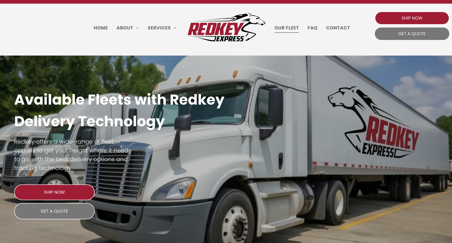 Transportation Fleet | Trucks, Vans & Trailers | Redkey Express