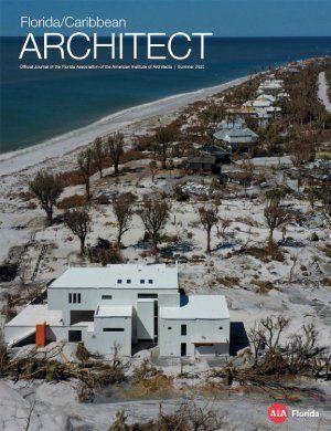 An aerial view of a house on the cover of florida caribbean architect - Architecture Joyce Owens
