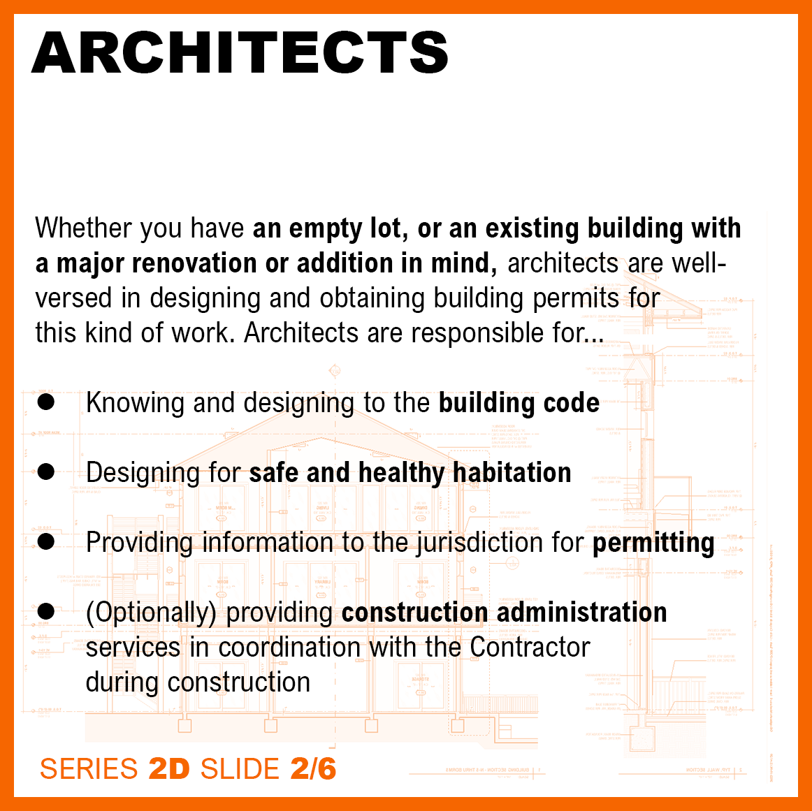 List of reasons how an architect can help you with the permitting process.