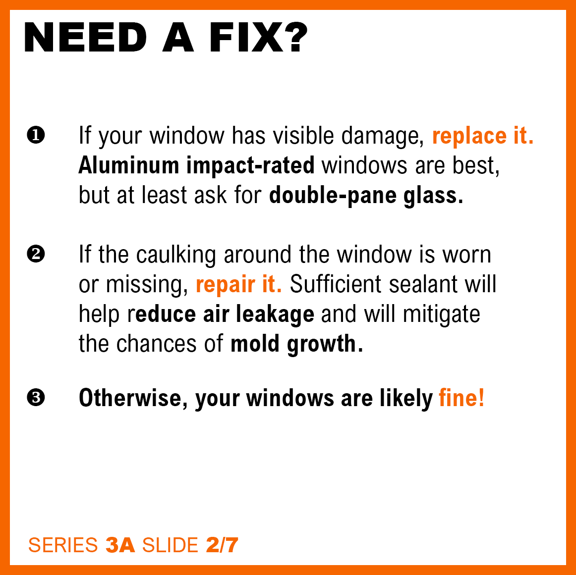 A graphic that describes when you should replace or repair your windows.