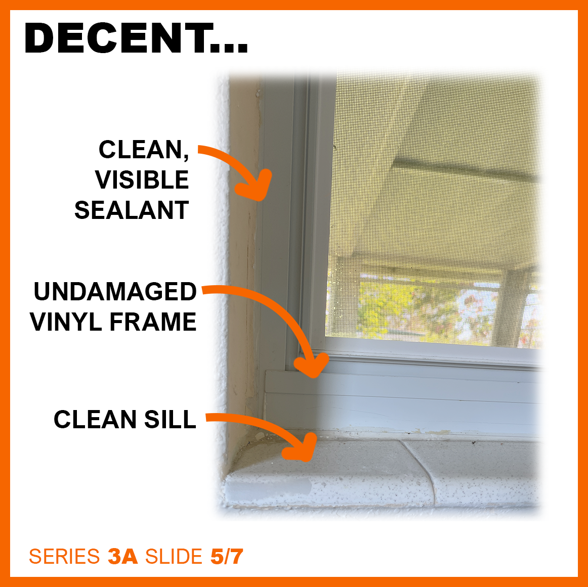 a picture of a window that shows a decent window installation.