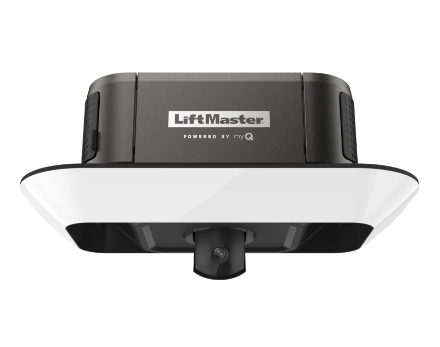 A liftmaster garage door opener with a camera attached to it.