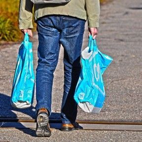 Man carrying grocery bags