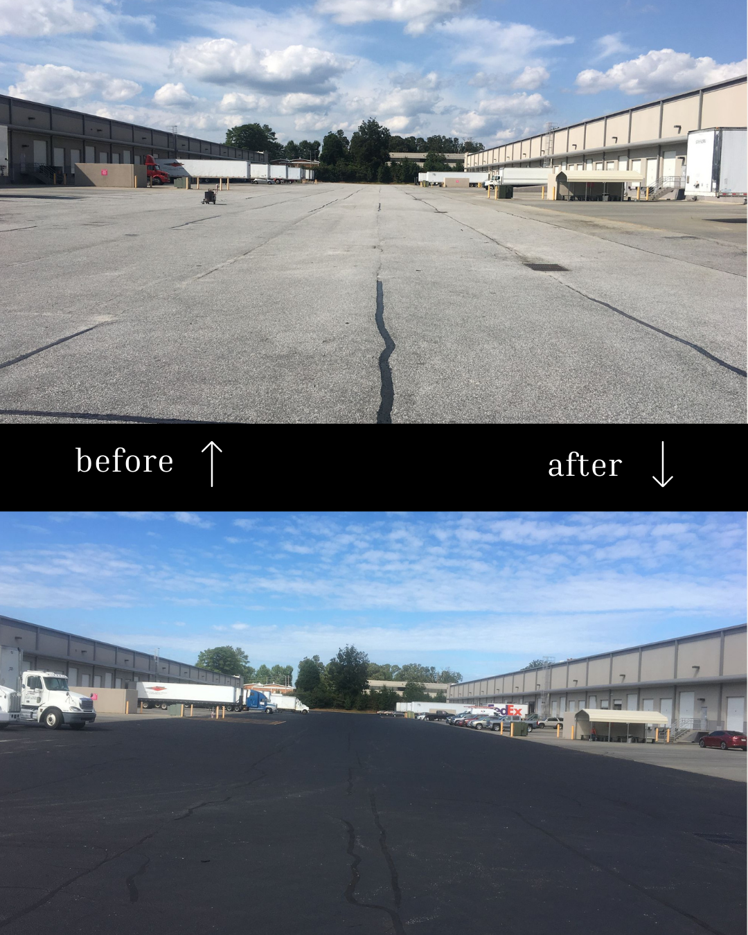 parking lot crack repairs