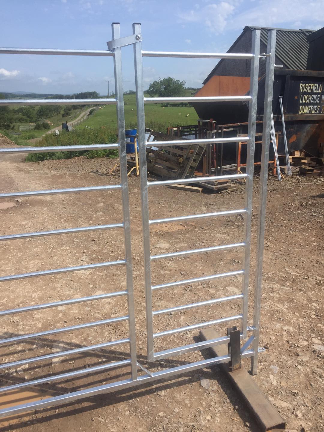 Hurdles for use with goats or alpacas fabricated by MW Engineering & Fabrication Kirkcudbright Dumfries & Galloway Scotland