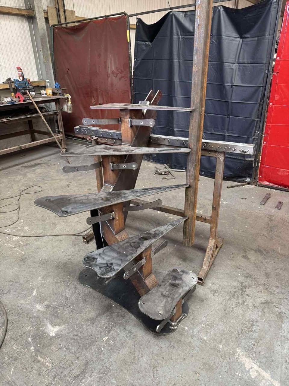 Old metal staircase requiring refurbishment