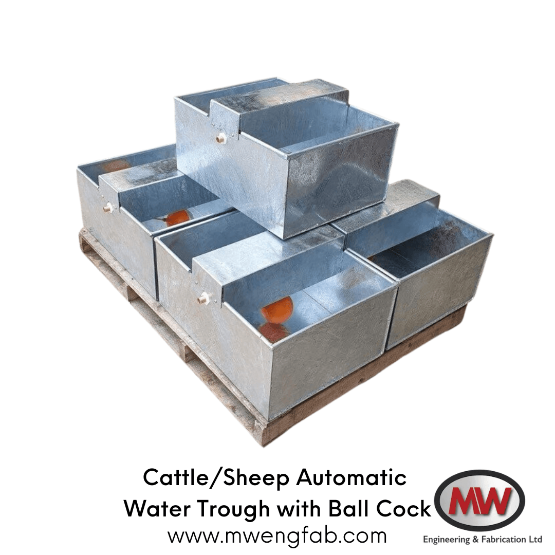 Automatic water trough with ball cock for sheep and cattle