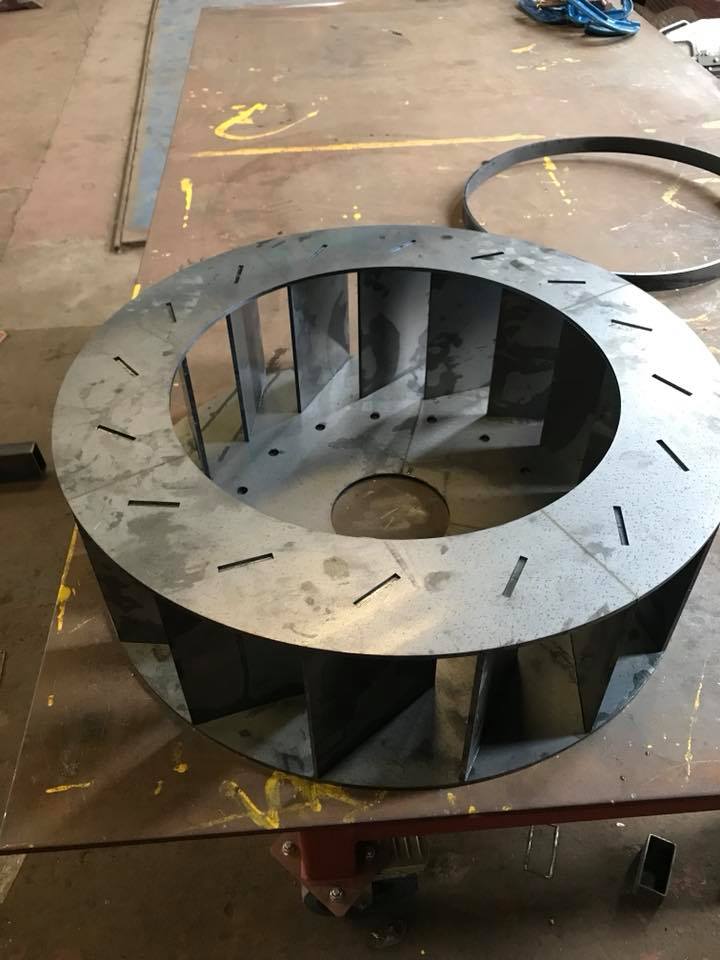 Fan Impeller made to customer's own specification by MW Engineering & Fabrication Kirkcudbright Dumfries & Galloway Scotland