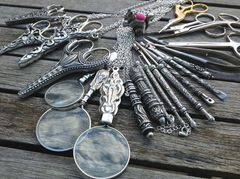 Picture of various needlework scissors and tools and link to Needlework Scissors & Tools page