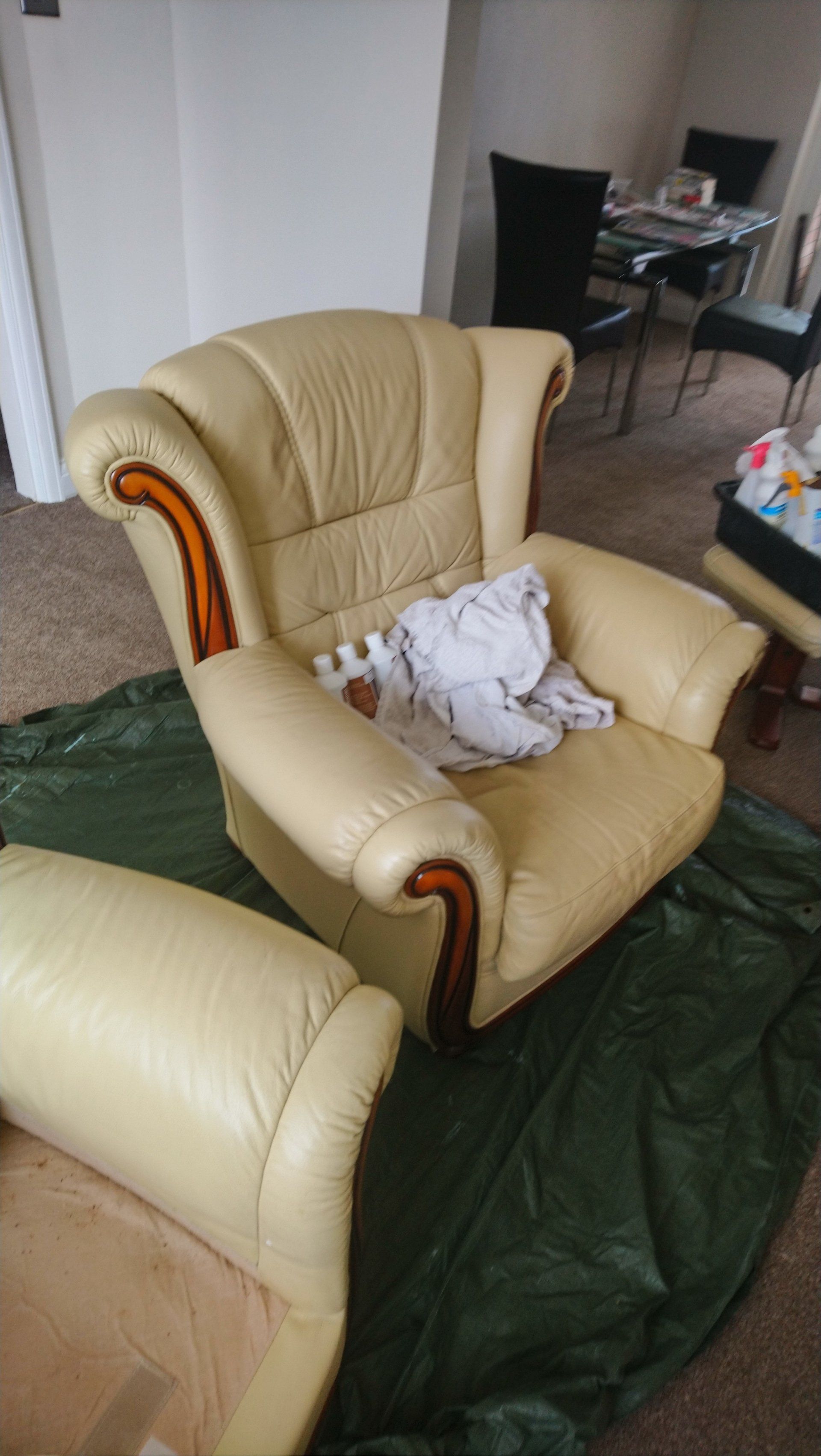 Leather Upholstery cleaning