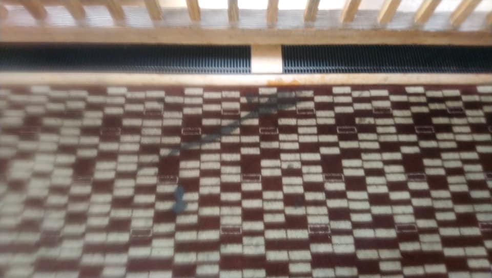 patterned carpet before