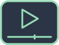 A video player icon with a triangle and a slider.