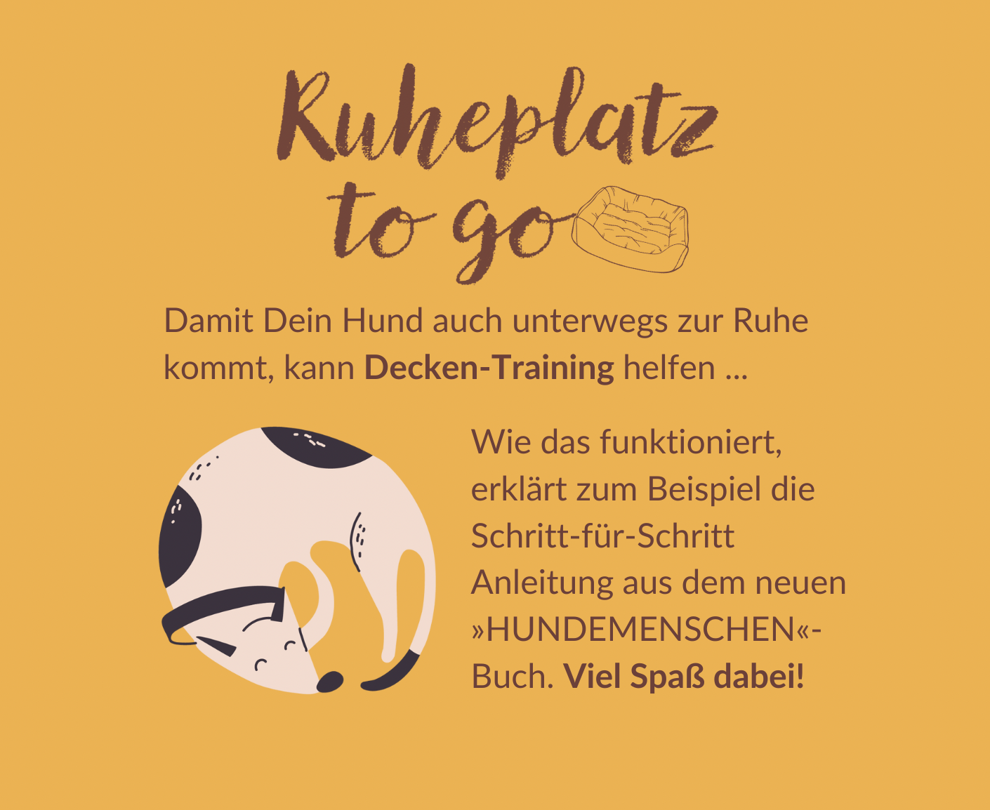 Deckentraining, Hund, Anleitung, Ruheplatz, Hundemenschen