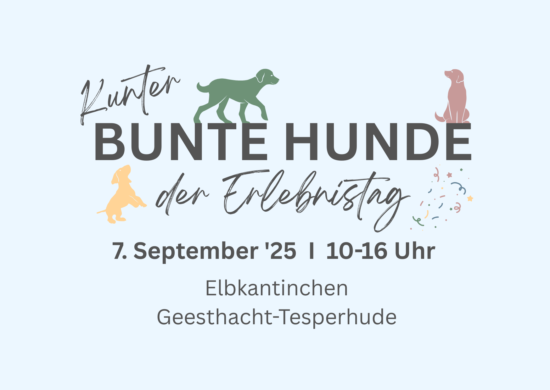 Kunter BUNTE HUNDE – der Erlebnistag für Mensch und Hund am 7. September 2025