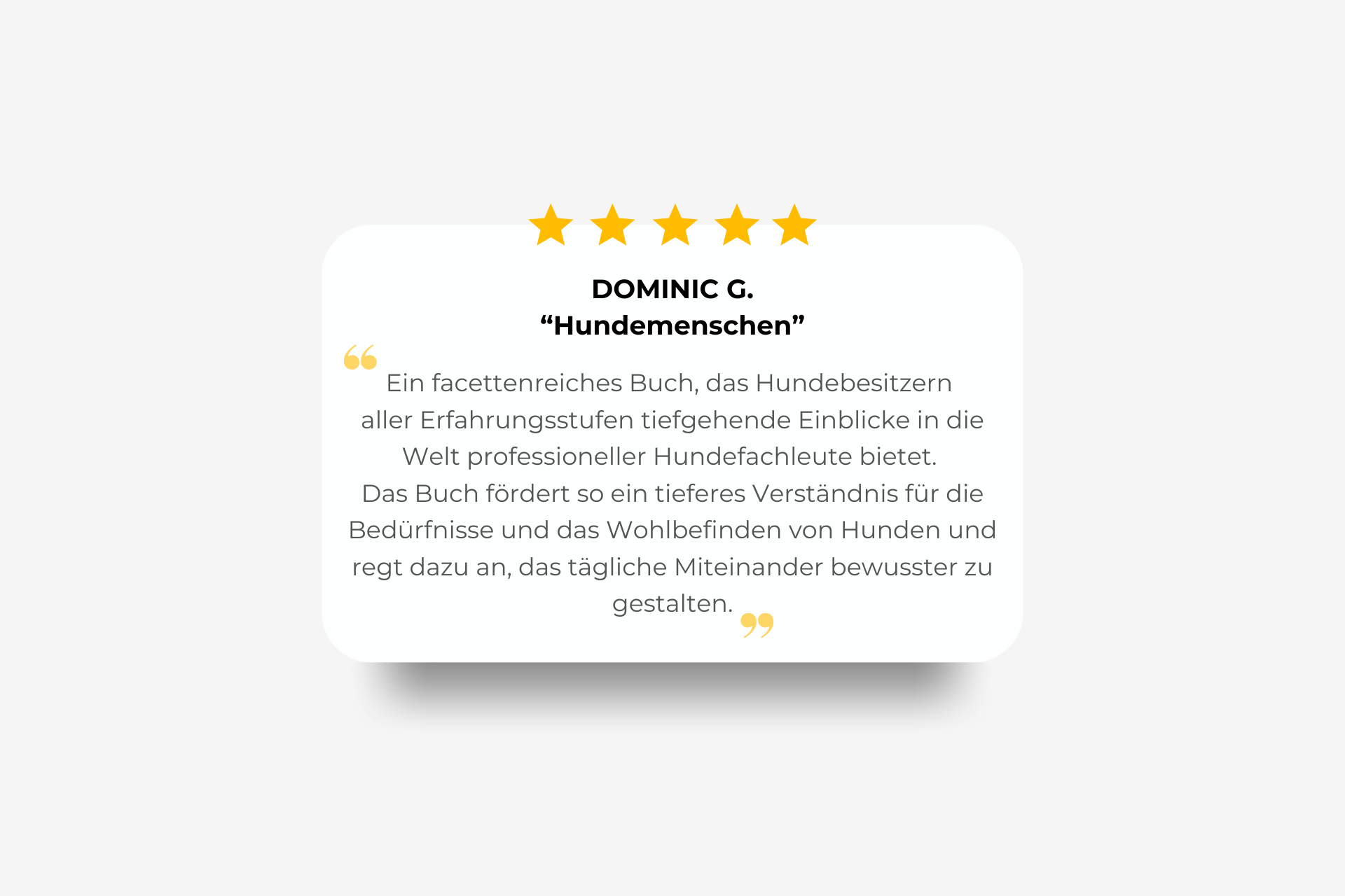 Hundemenschen Buch Kundenbewertung Fellow Verlag