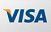 Visa logo with blue text on a white background.