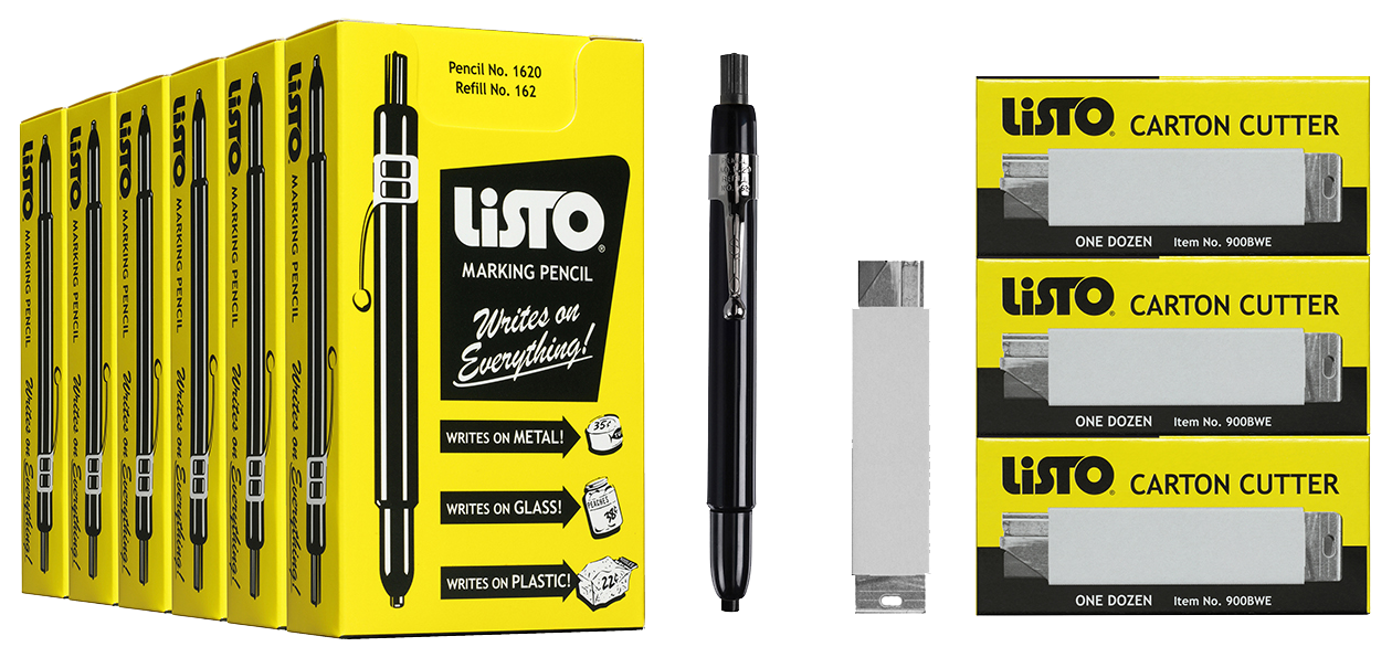 A box of listo pencils and a box of listo catch cutters