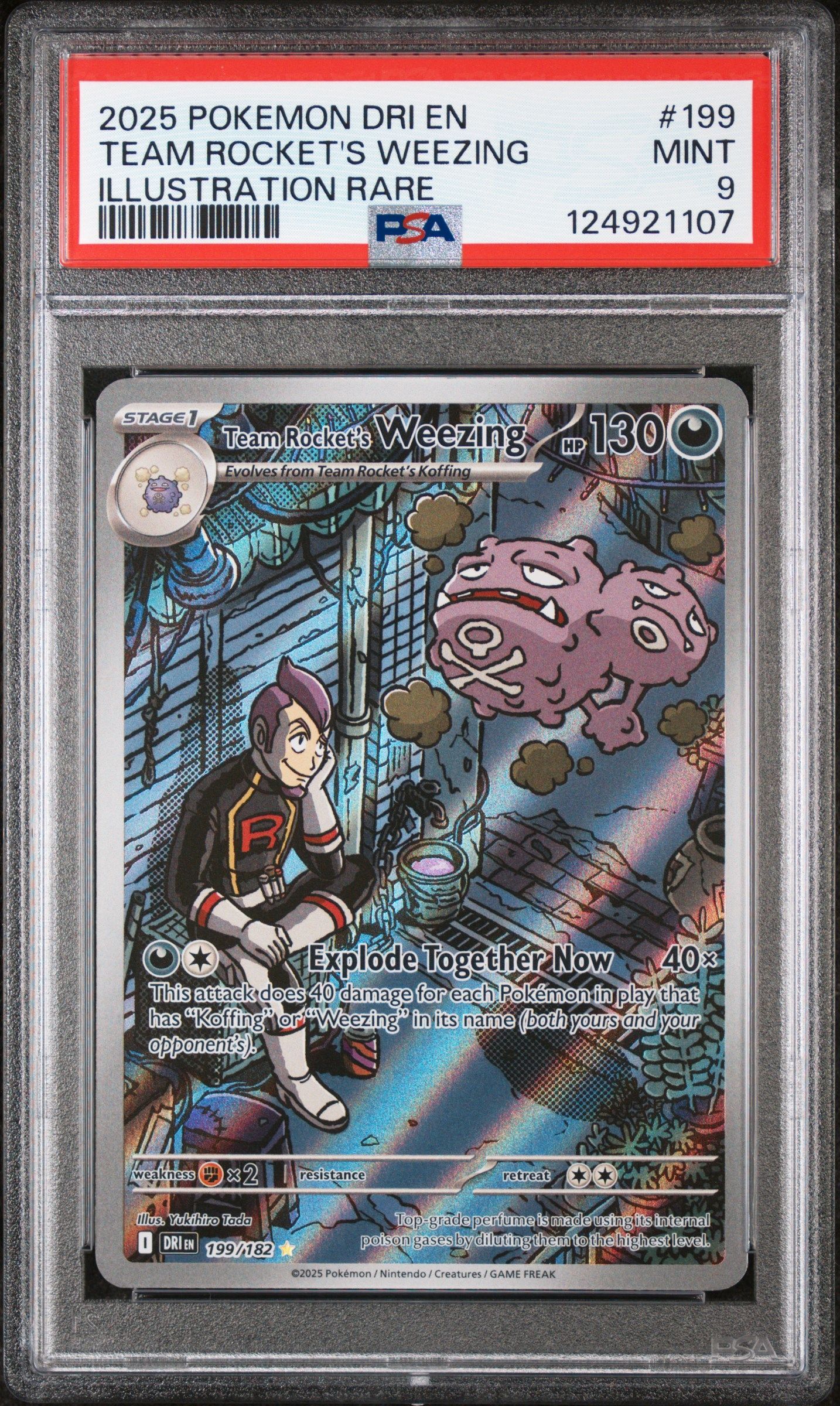 Team Rocket's Weezing IR 199/182 PSA 9