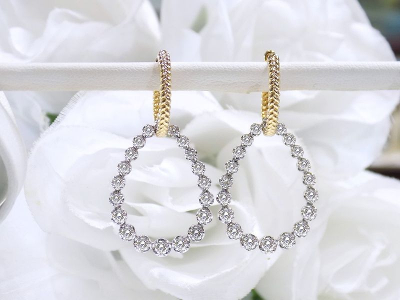 Diamond hoop earrings