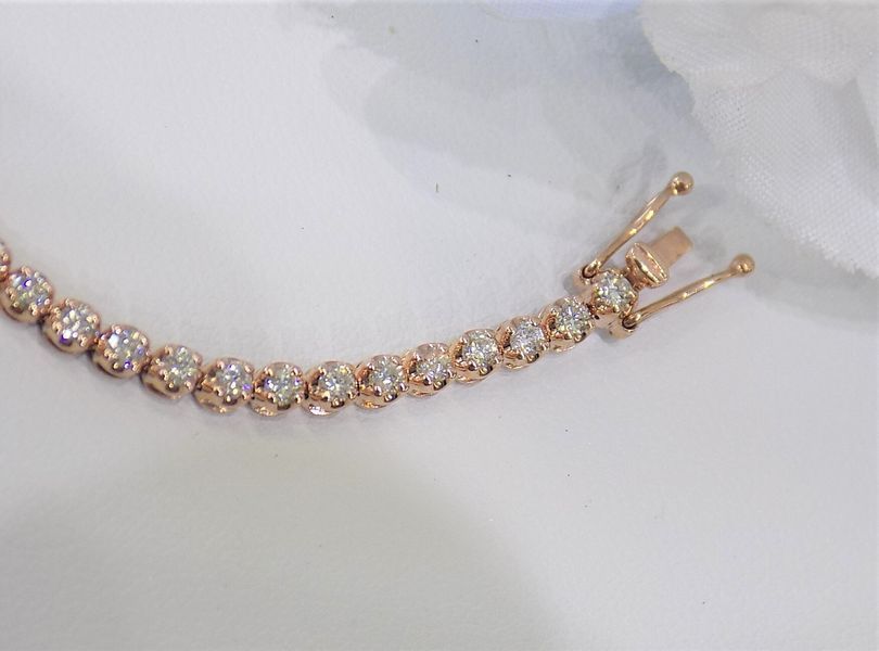 Rose gold diamond tennis bracelet