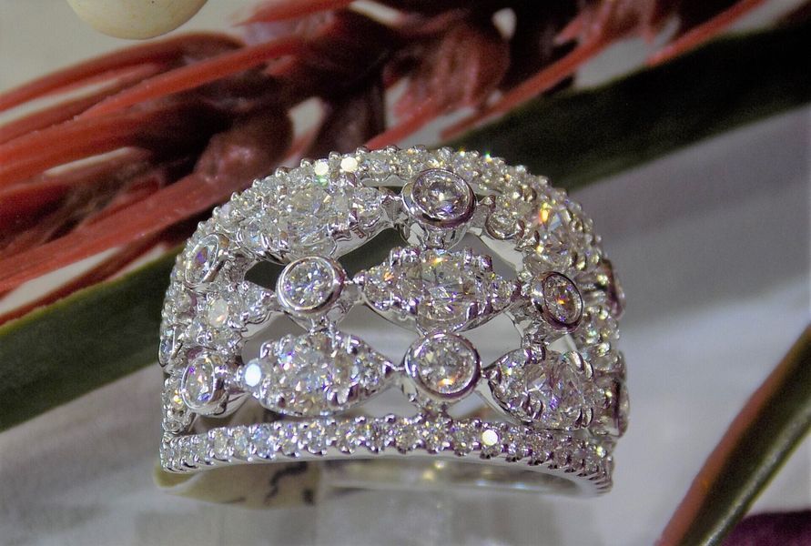 Diamond-encrusted ring