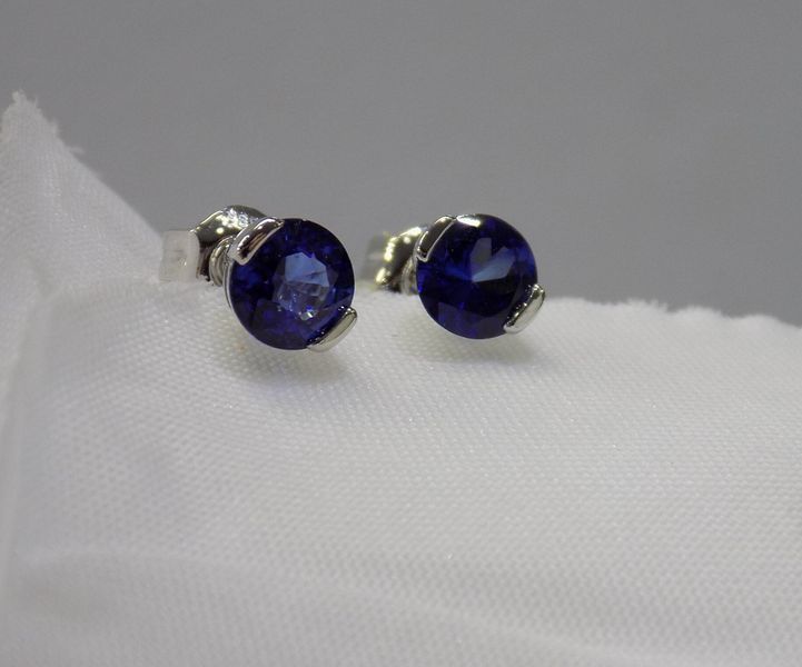 Sapphire stud earrings