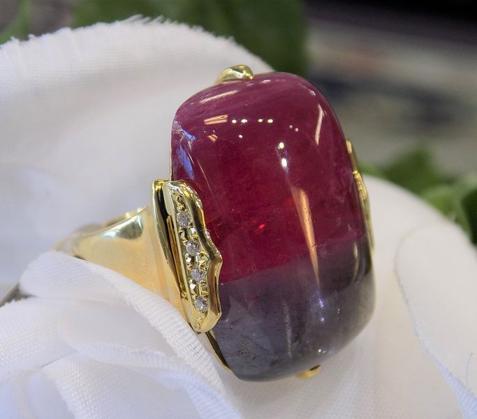 Gold ring with large