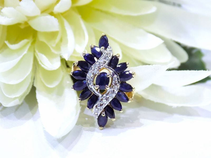 Sapphire and diamond ring