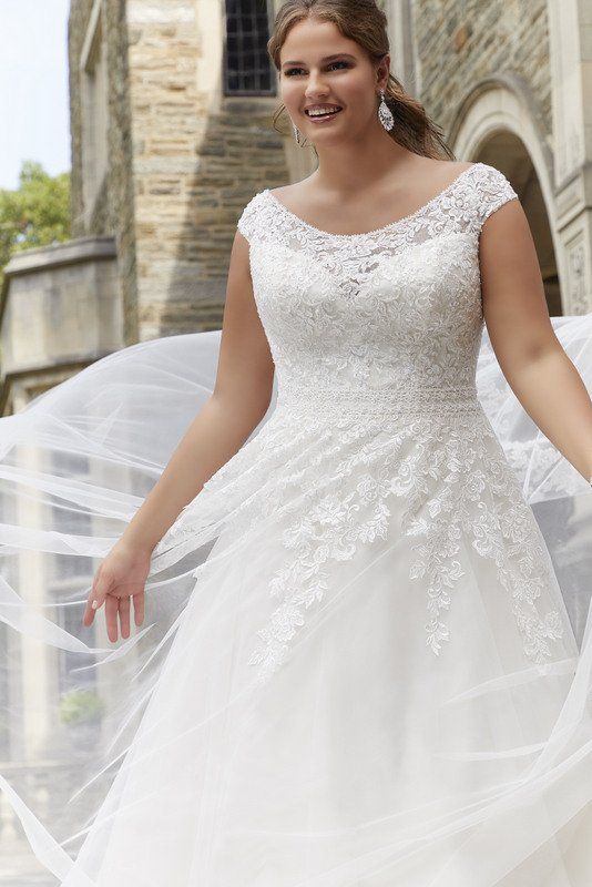 Morilee wedding dress 3288 close up