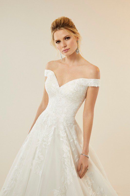 Morilee wedding dress MGNY 51702 close up