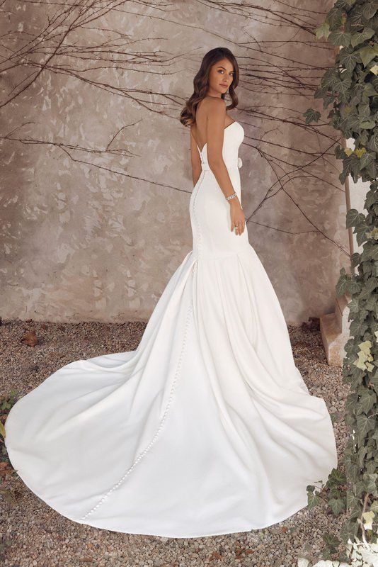Justin Alexander wedding dress 88139 back with belt