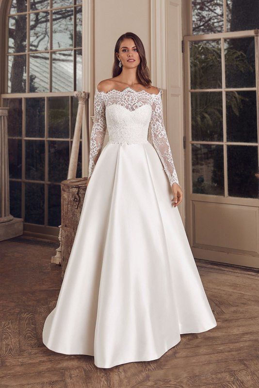 Justin Alexander wedding dress 8144 front jacket