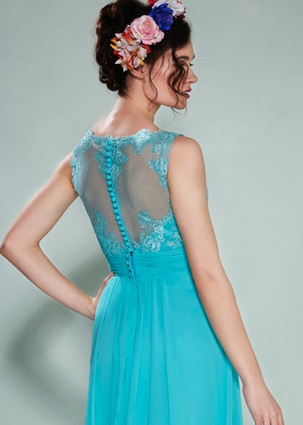 Romantica bridesmaid Gabi close up