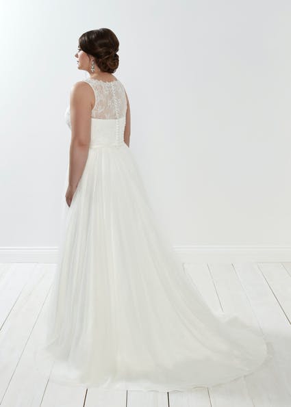 Romantica wedding dress Onyx back