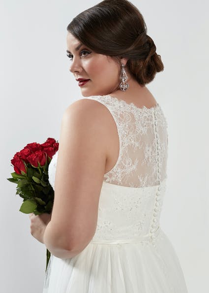 Romantica wedding dress Onyx close up back