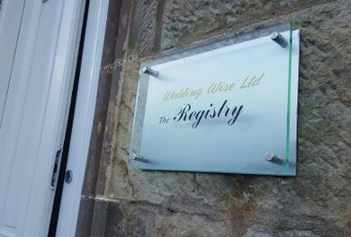 Wedding Wise door sign